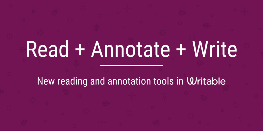 to read and annotate to read and annotate